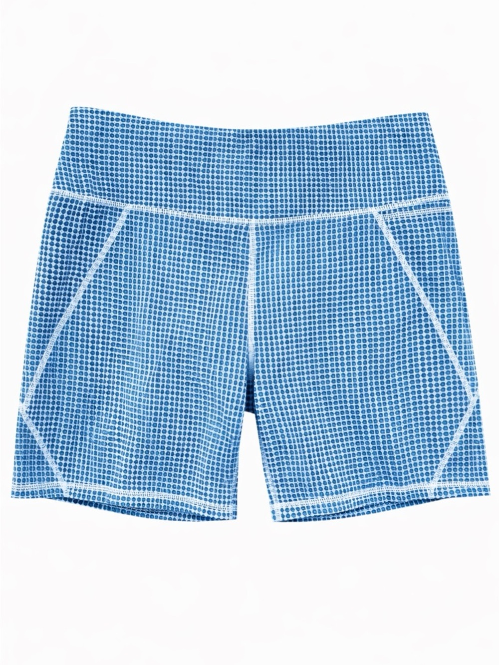 Sweaty Betty Power Biker Shorts Blue Geo Print 6” Activewear 12